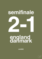 plakat: resultat for fodbold em semifinale A i 2020 - secret meadow-Fodbold-A1two3