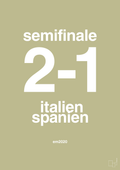 plakat: resultat for fodbold em semifinale B i 2020 - back to nature-Fodbold-A1two3