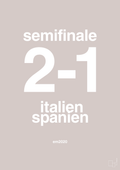 plakat: resultat for fodbold em semifinale B i 2020 - broken beige-Fodbold-A1two3