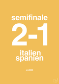 plakat: resultat for fodbold em semifinale B i 2020 - honeycomb-Fodbold-A1two3