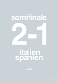 plakat: resultat for fodbold em semifinale B i 2020 - light drizzle-Fodbold-A1two3