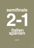 plakat: resultat for fodbold em semifinale B i 2020 - misty forrest-Fodbold-A1two3