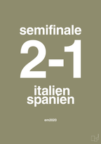 plakat: resultat for fodbold em semifinale B i 2020 - misty forrest-Fodbold-A1two3