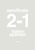 plakat: resultat for fodbold em semifinale B i 2020 - painters white-Fodbold-A1two3