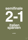plakat: resultat for fodbold em semifinale B i 2020 - secret meadow-Fodbold-A1two3