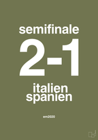 plakat: resultat for fodbold em semifinale B i 2020 - secret meadow-Fodbold-A1two3
