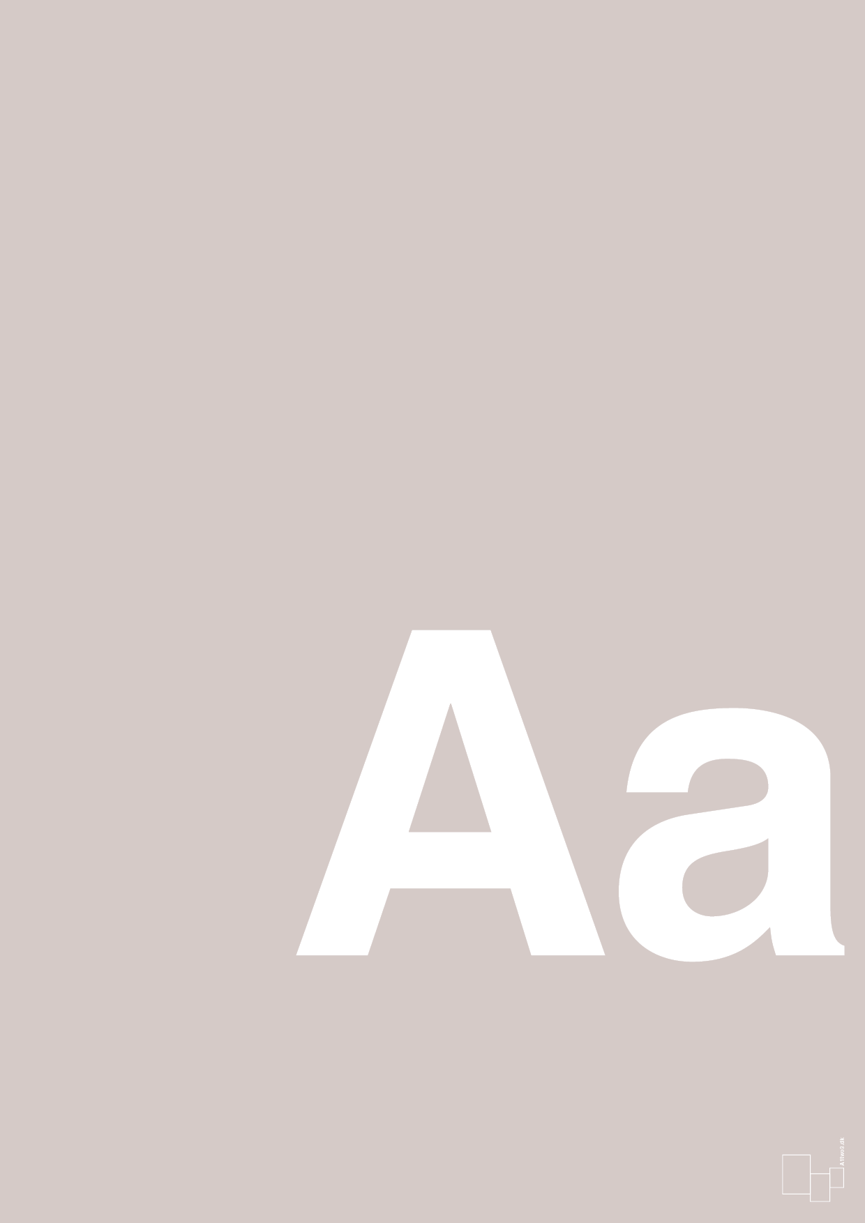 plakat: Bogstav Aa - broken beige-Bogstaver-A1two3