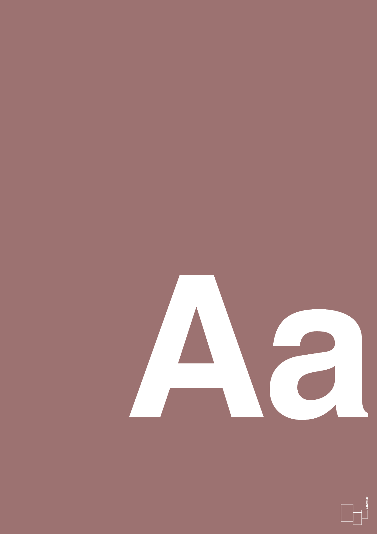 plakat: Bogstav Aa - plum-Bogstaver-A1two3