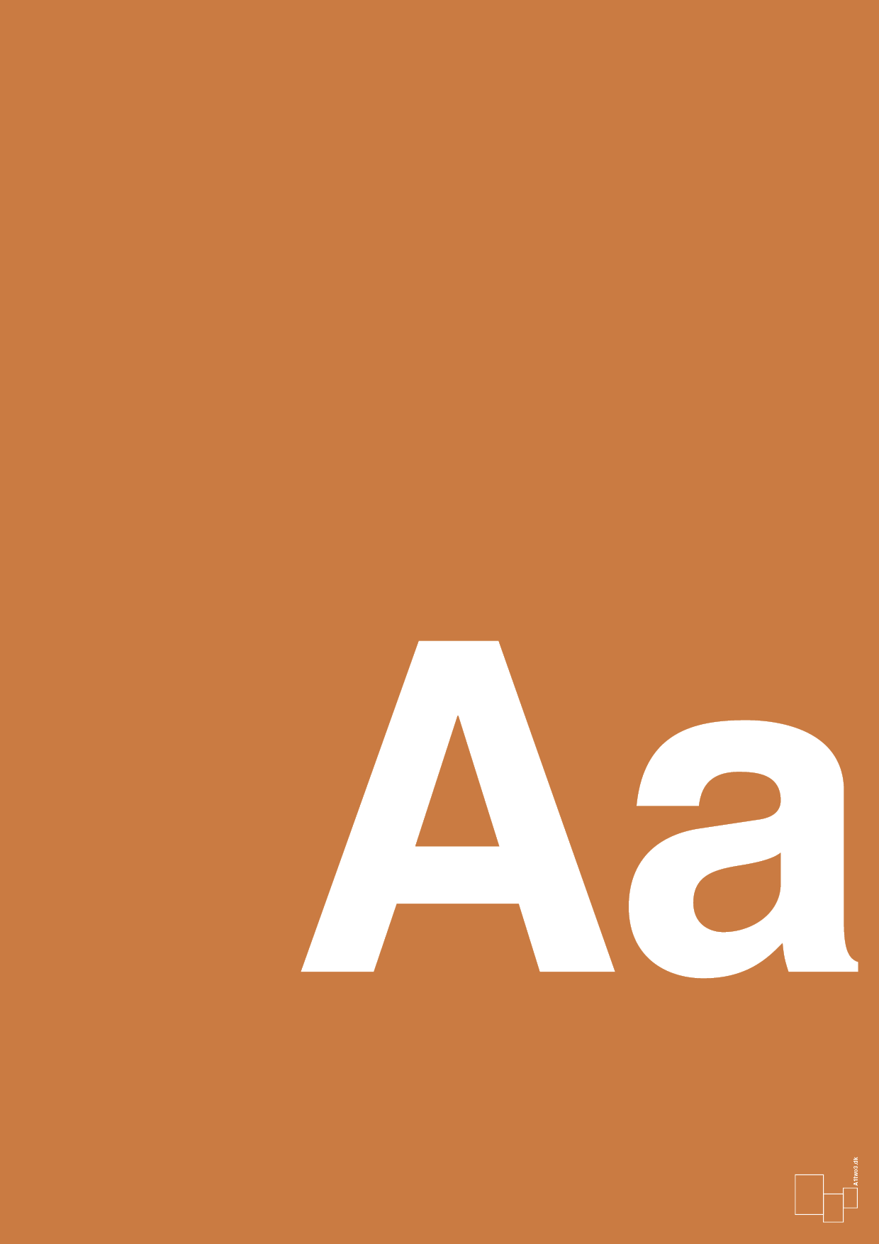 plakat: Bogstav Aa - rumba orange-Bogstaver-A1two3