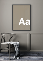 plakat: Bogstav Aa - creamy mushroom-Bogstaver-A1two3