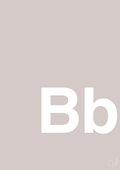 plakat: Bogstav Bb - broken beige-Bogstaver-A1two3