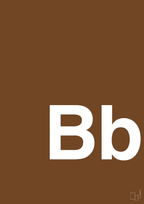 plakat: Bogstav Bb - dark brown-Bogstaver-A1two3