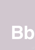 plakat: Bogstav Bb - dusty lilac-Bogstaver-A1two3