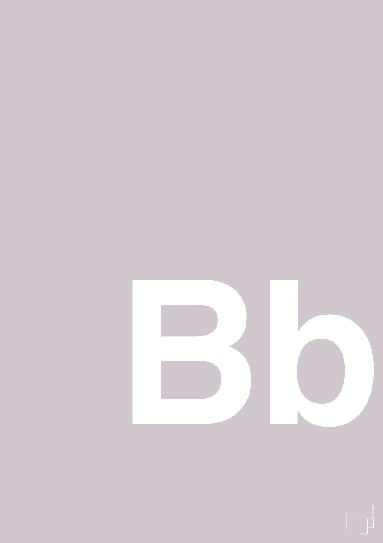 plakat: Bogstav Bb - dusty lilac-Bogstaver-A1two3