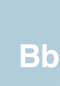 plakat: Bogstav Bb - heavenly blue-Bogstaver-A1two3