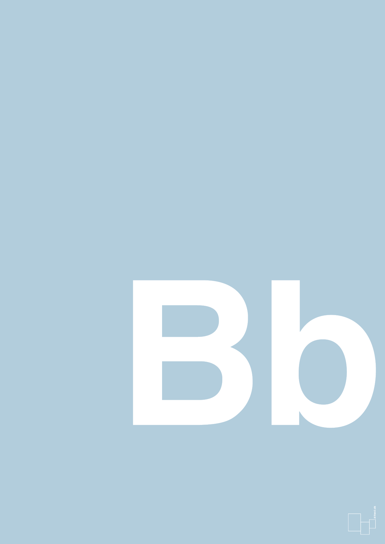 plakat: Bogstav Bb - heavenly blue-Bogstaver-A1two3