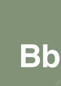 plakat: Bogstav Bb - jade-Bogstaver-A1two3