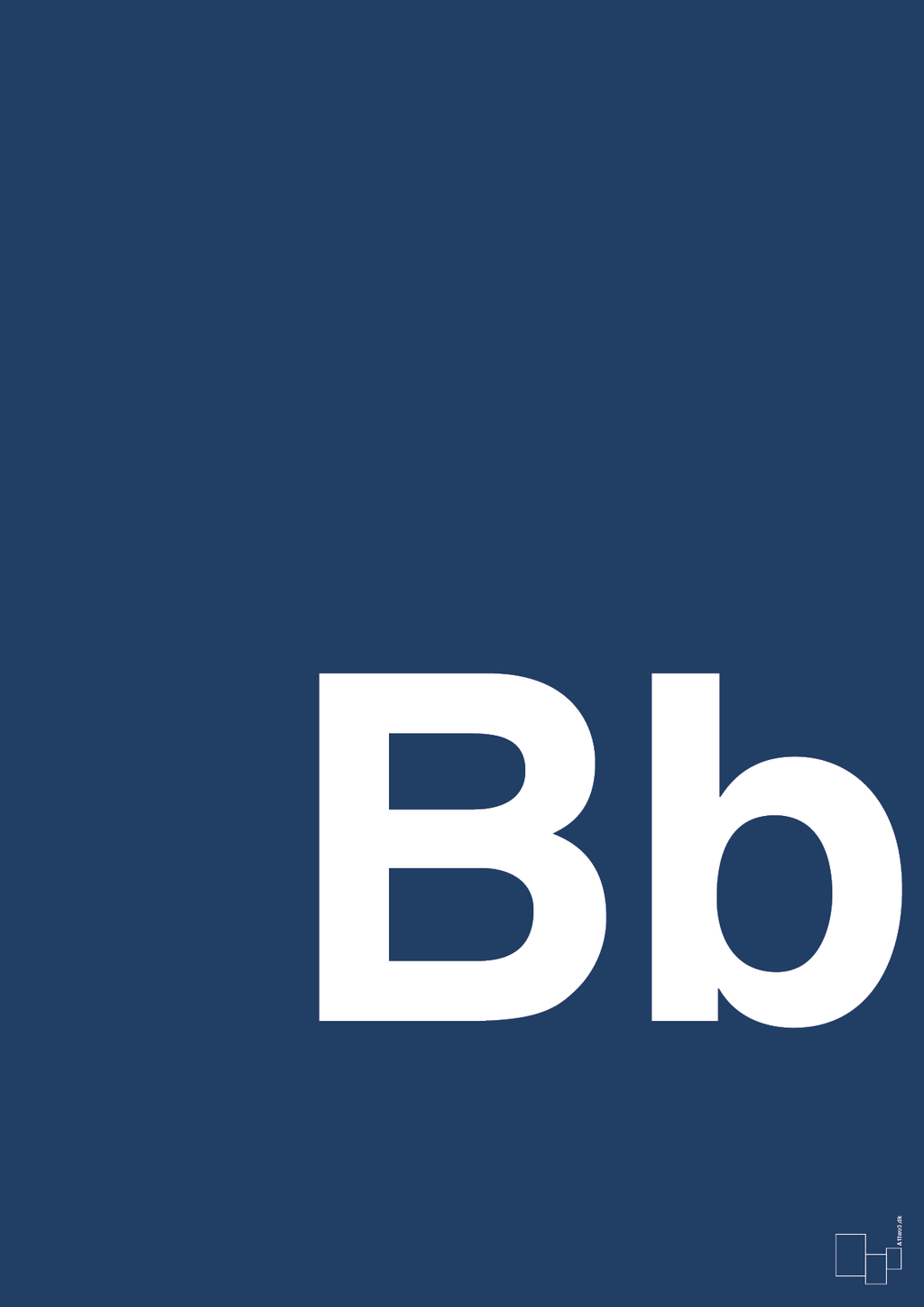 plakat: Bogstav Bb - lapis blue-Bogstaver-A1two3