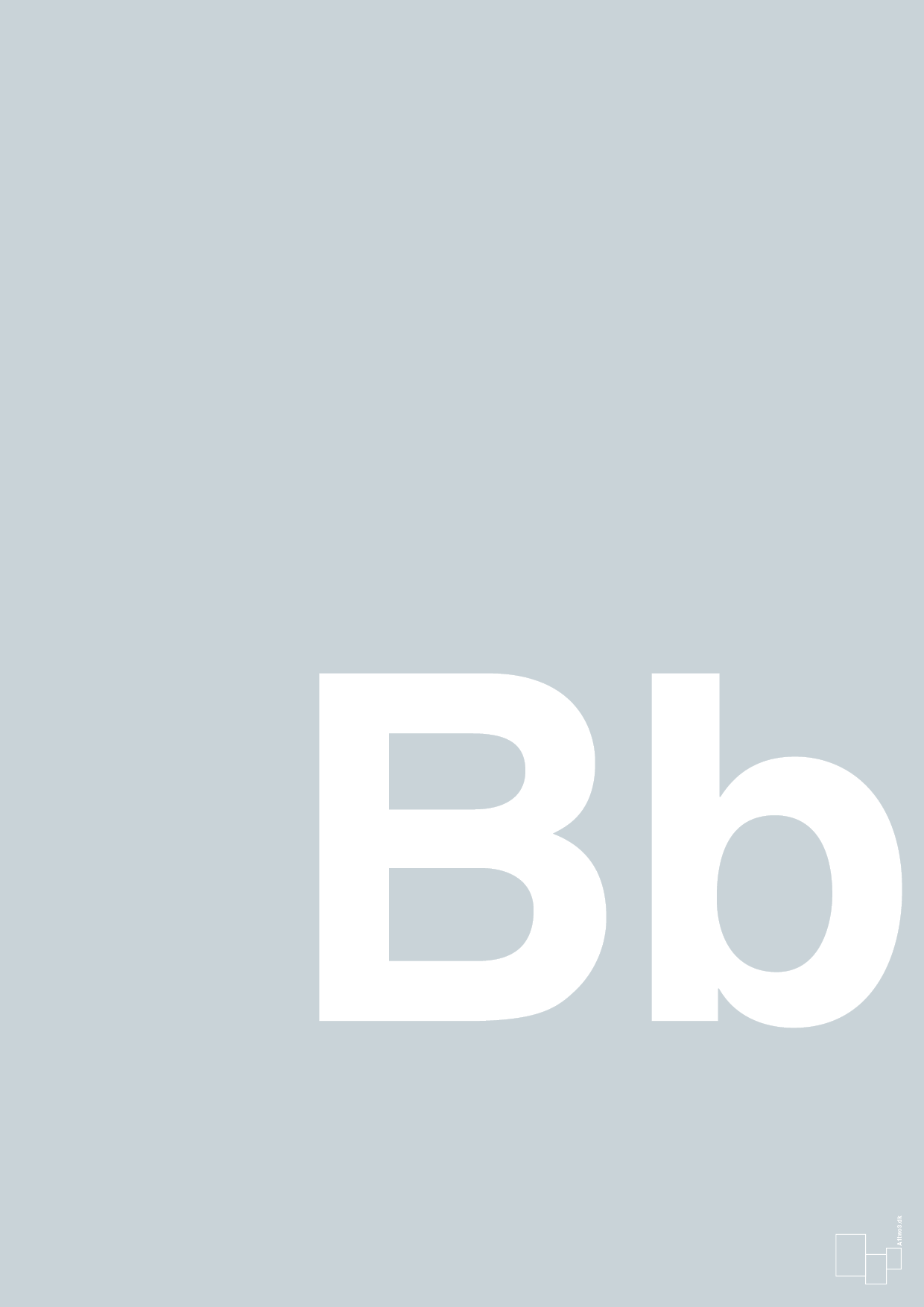 plakat: Bogstav Bb - light drizzle-Bogstaver-A1two3