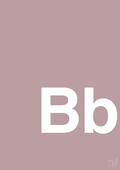 plakat: Bogstav Bb - light rose-Bogstaver-A1two3
