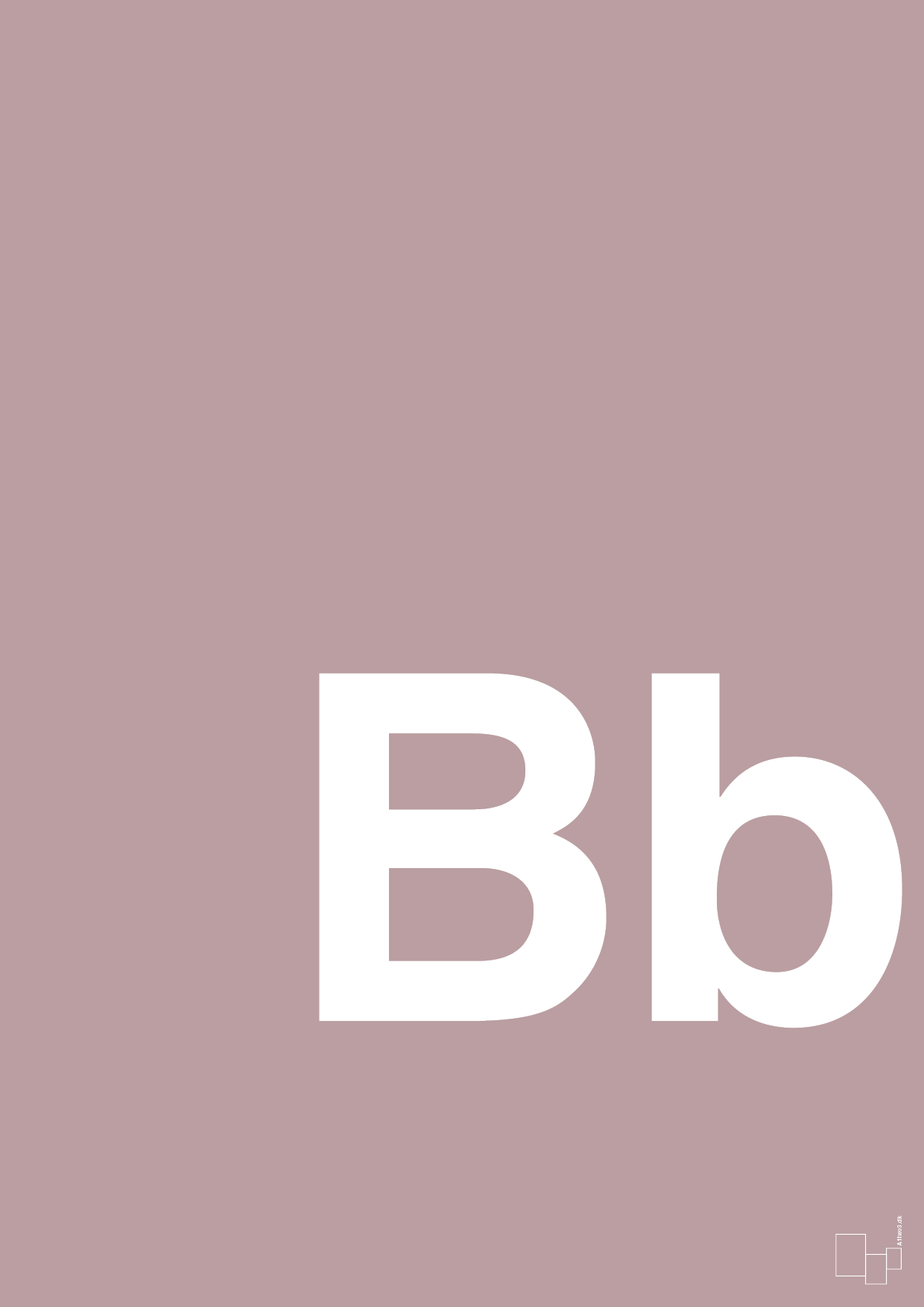 plakat: Bogstav Bb - light rose-Bogstaver-A1two3