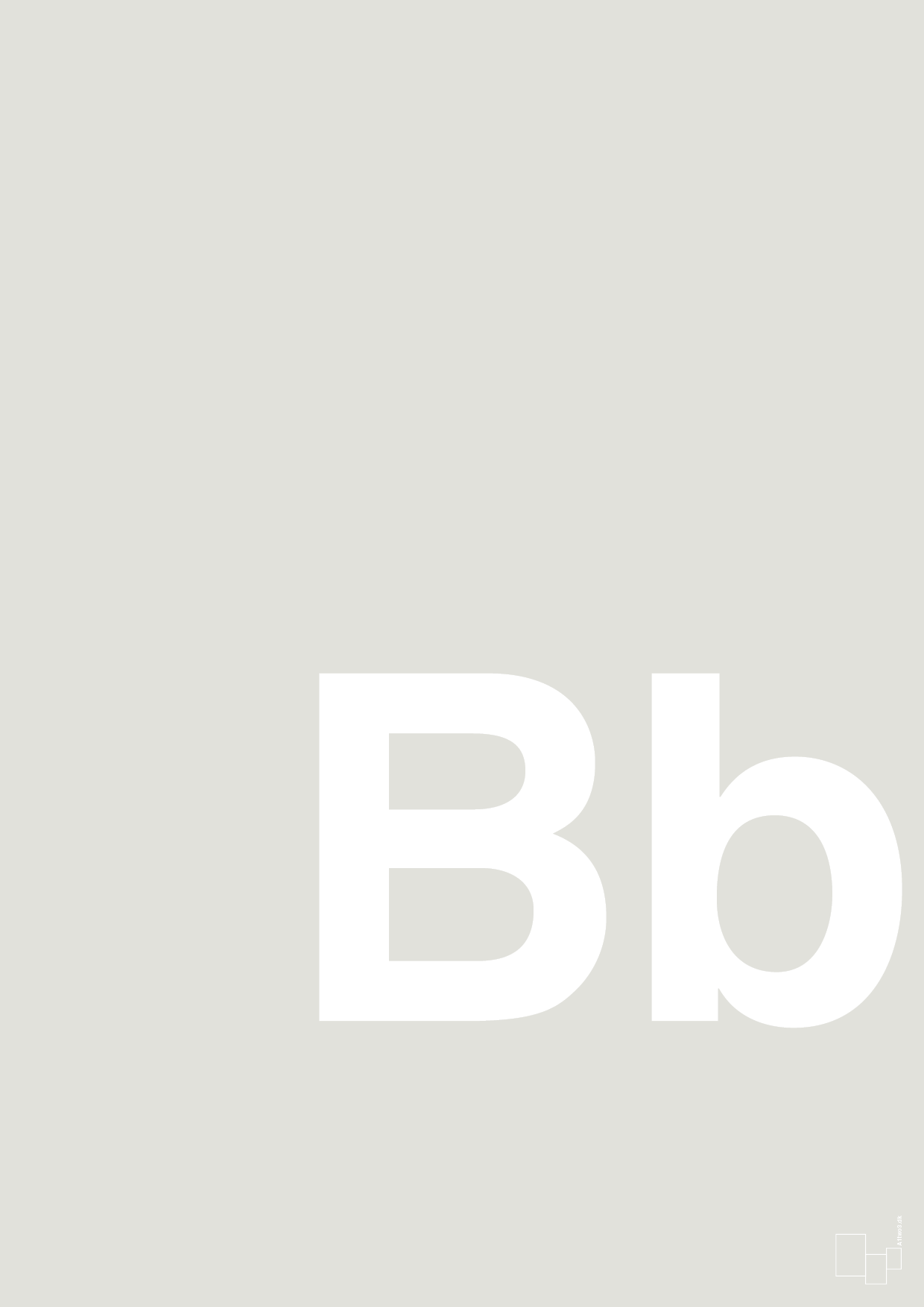 plakat: Bogstav Bb - painters white-Bogstaver-A1two3