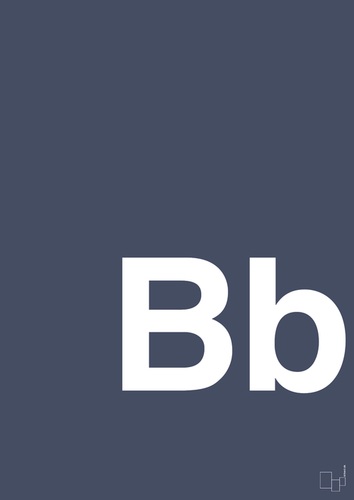 Bogstav Bb - petrol-Bogstaver-A1two3
