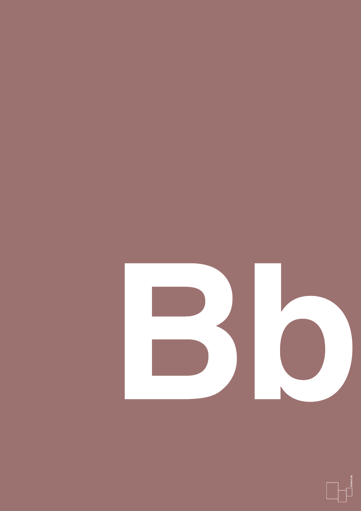 plakat: Bogstav Bb - plum-Bogstaver-A1two3