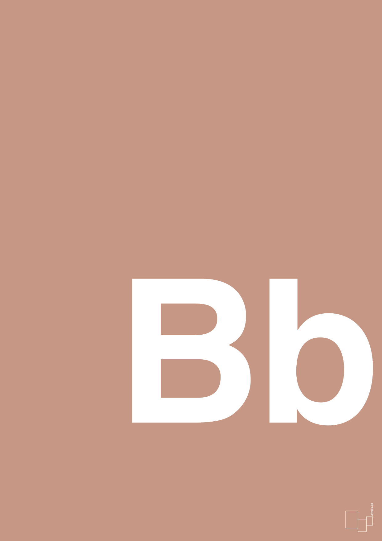 plakat: Bogstav Bb - powder-Bogstaver-A1two3