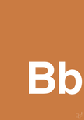 plakat: Bogstav Bb - rumba orange-Bogstaver-A1two3