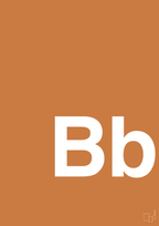 plakat: Bogstav Bb - rumba orange-Bogstaver-A1two3