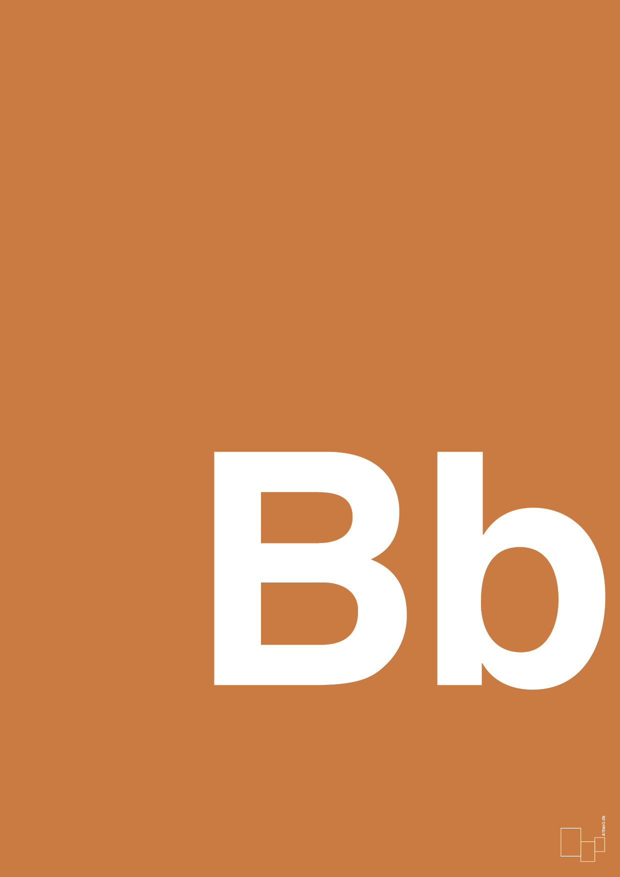 plakat: Bogstav Bb - rumba orange-Bogstaver-A1two3