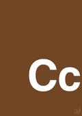 plakat: Bogstav Cc - dark brown-Bogstaver-A1two3