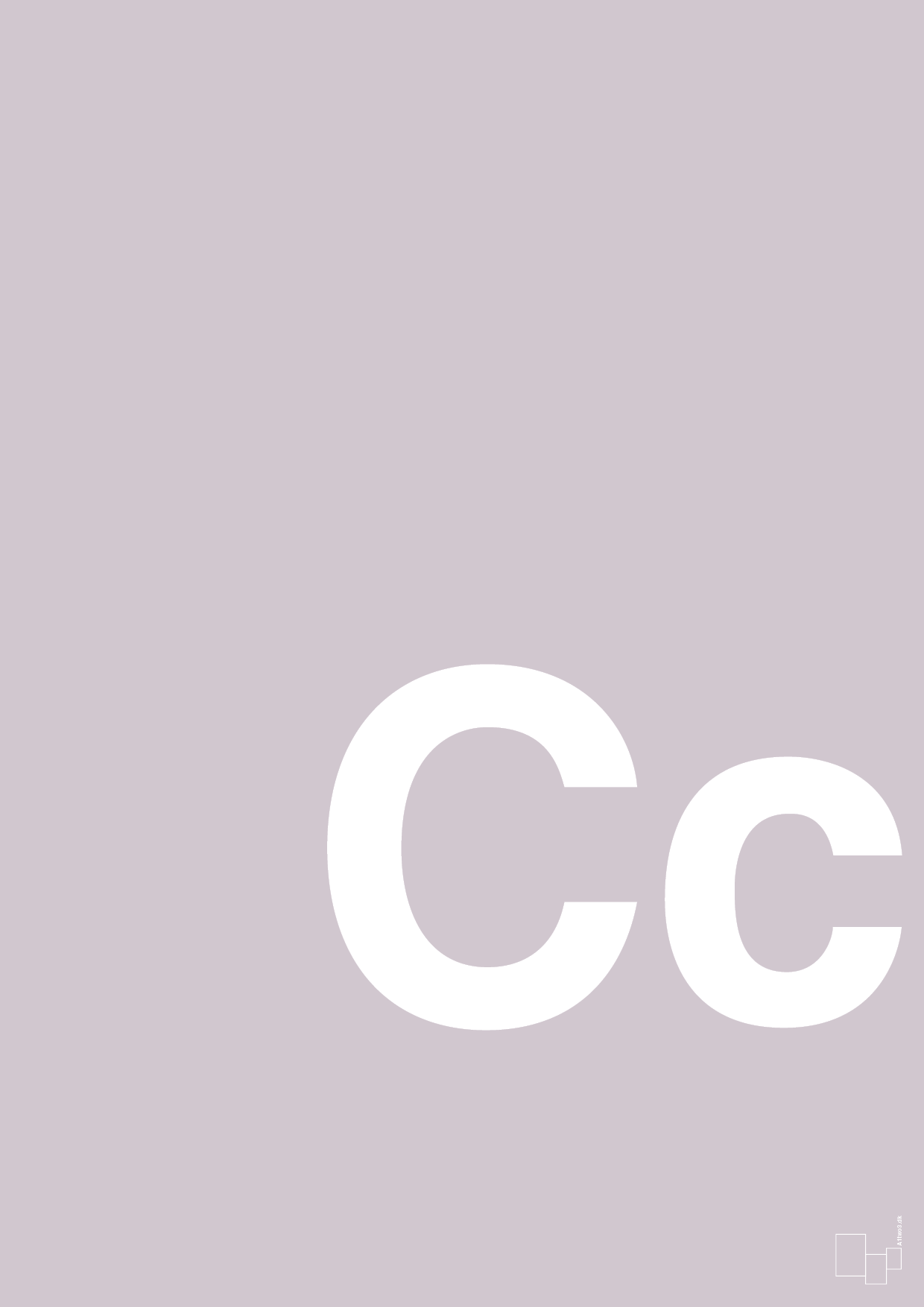 plakat: Bogstav Cc - dusty lilac-Bogstaver-A1two3