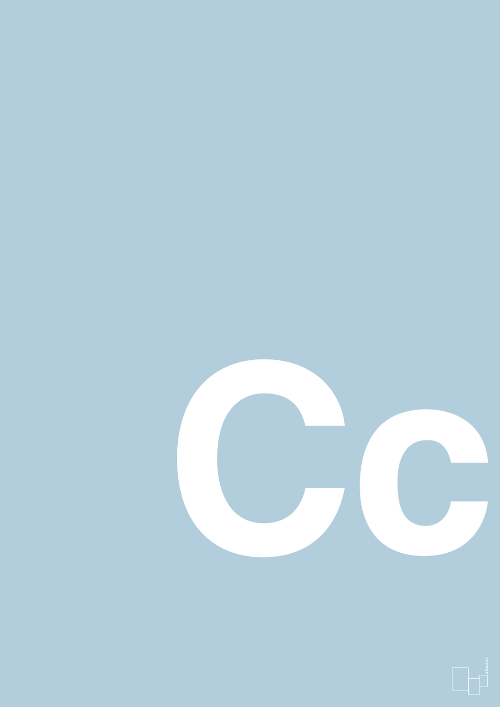 plakat: Bogstav Cc - heavenly blue-Bogstaver-A1two3