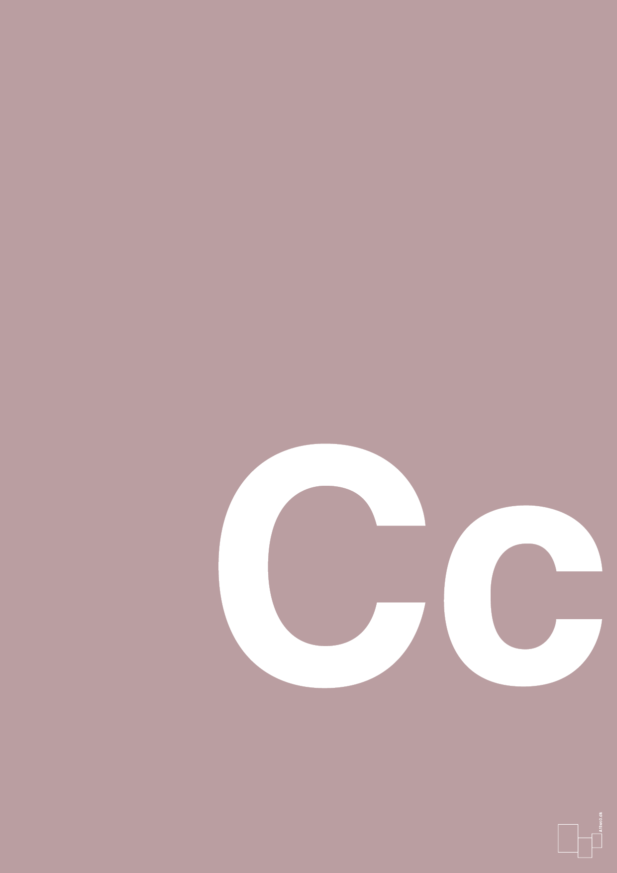 plakat: Bogstav Cc - light rose-Bogstaver-A1two3