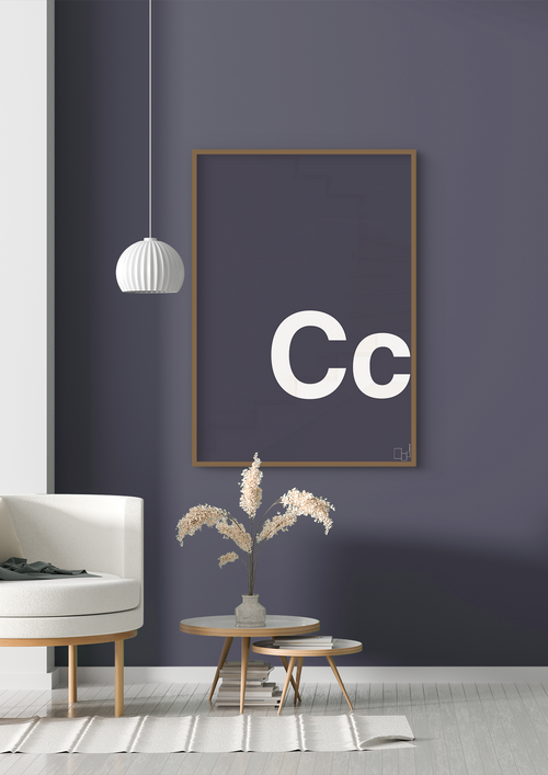 Bogstav Cc - petrol-Bogstaver-A1two3
