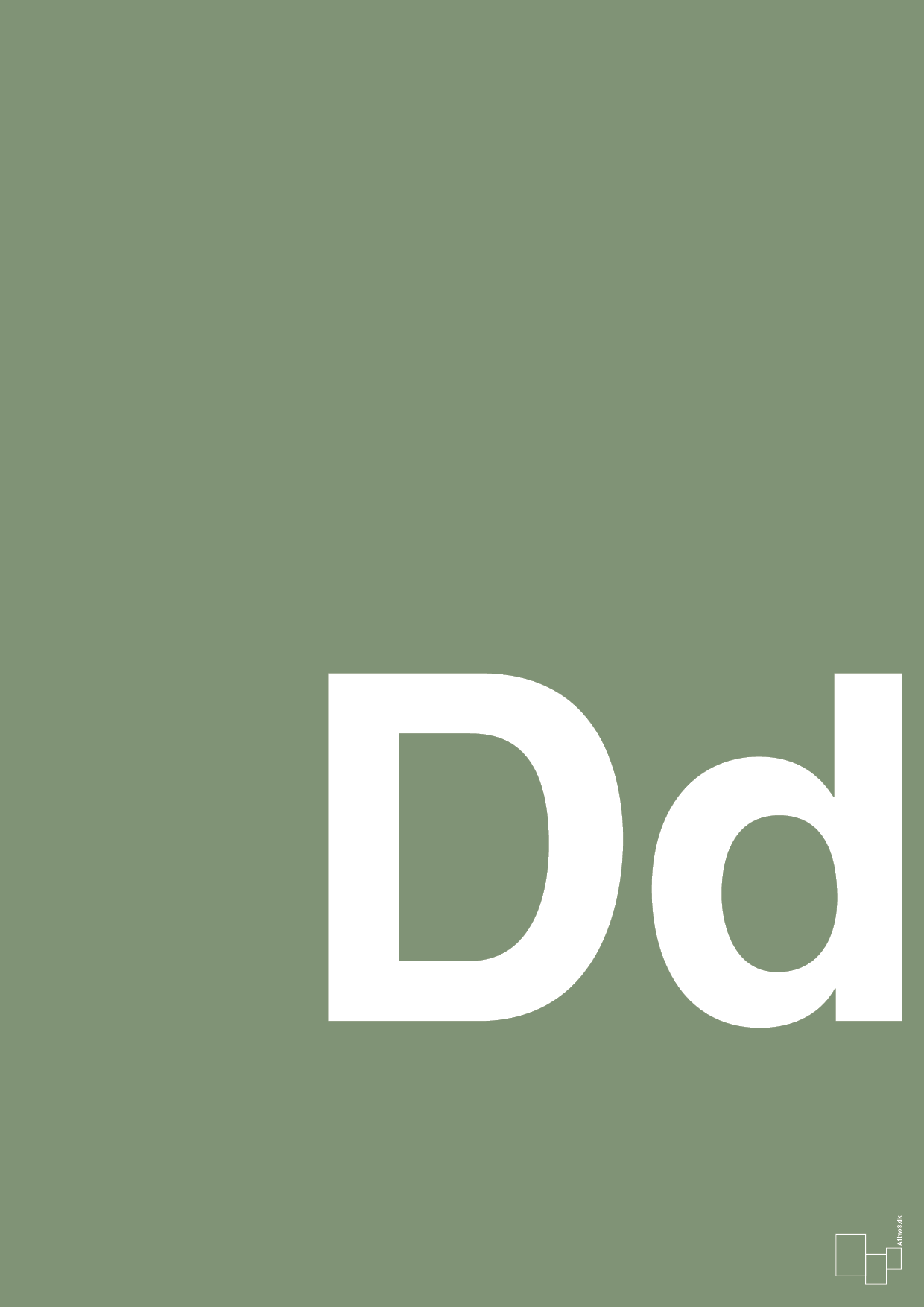plakat: Bogstav Dd - jade-Bogstaver-A1two3