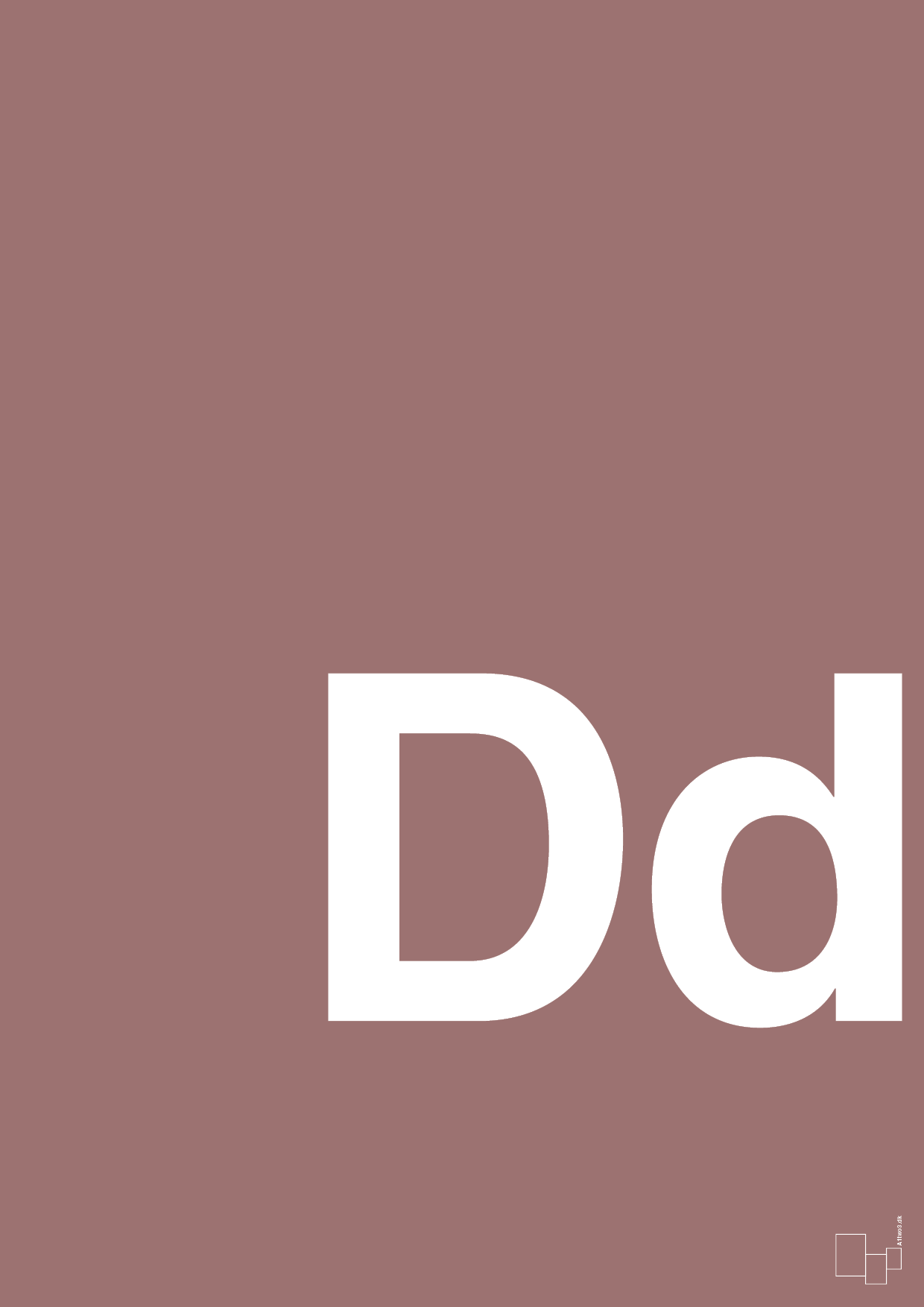 plakat: Bogstav Dd - plum-Bogstaver-A1two3