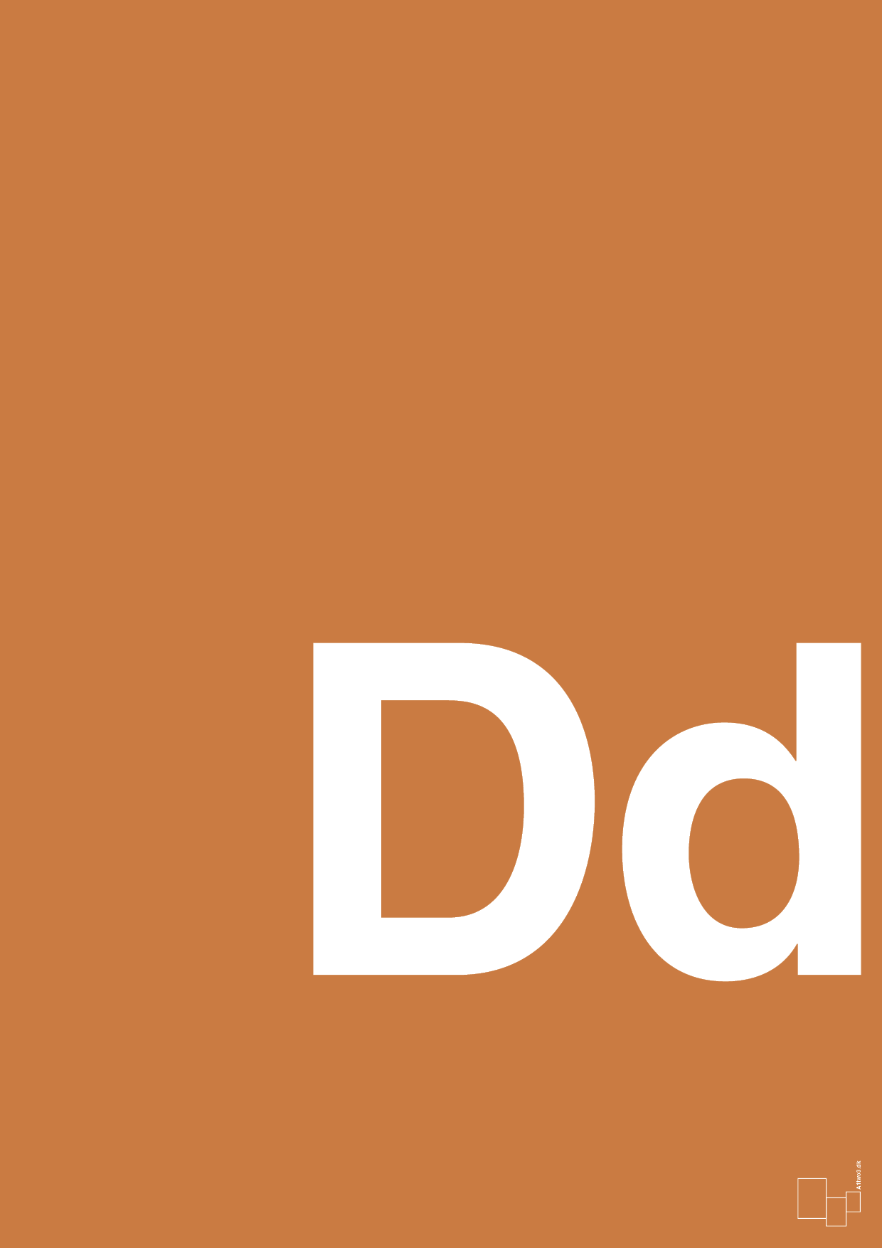 plakat: Bogstav Dd - rumba orange-Bogstaver-A1two3
