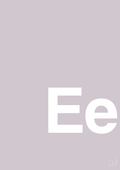plakat: Bogstav Ee - dusty lilac-Bogstaver-A1two3