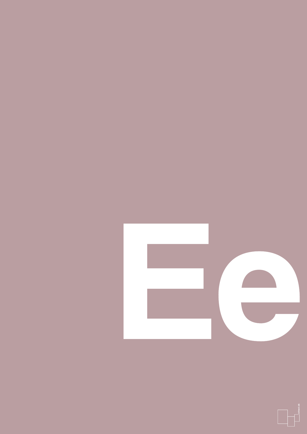 plakat: Bogstav Ee - light rose-Bogstaver-A1two3
