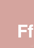 plakat: Bogstav Ff - bubble shell-Bogstaver-A1two3