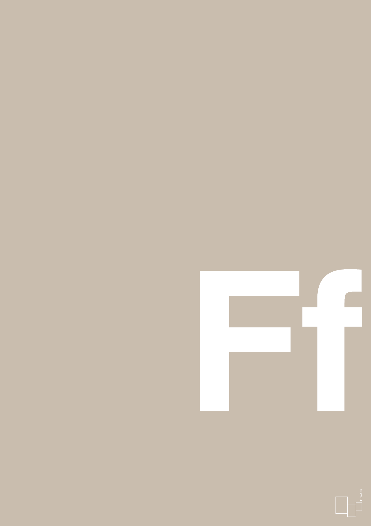 plakat: Bogstav Ff - creamy mushroom-Bogstaver-A1two3
