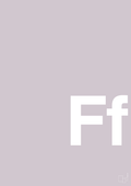 plakat: Bogstav Ff - dusty lilac-Bogstaver-A1two3