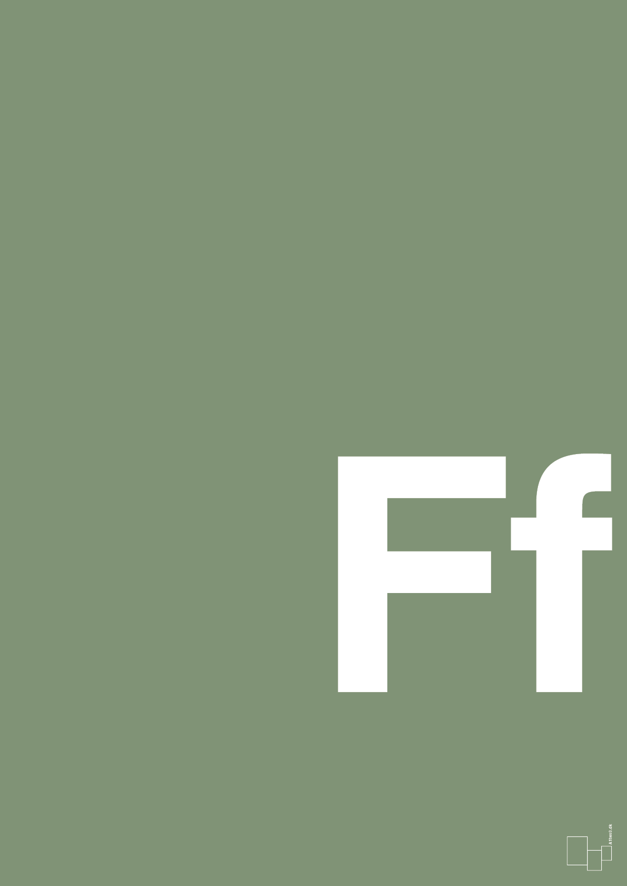 plakat: Bogstav Ff - jade-Bogstaver-A1two3