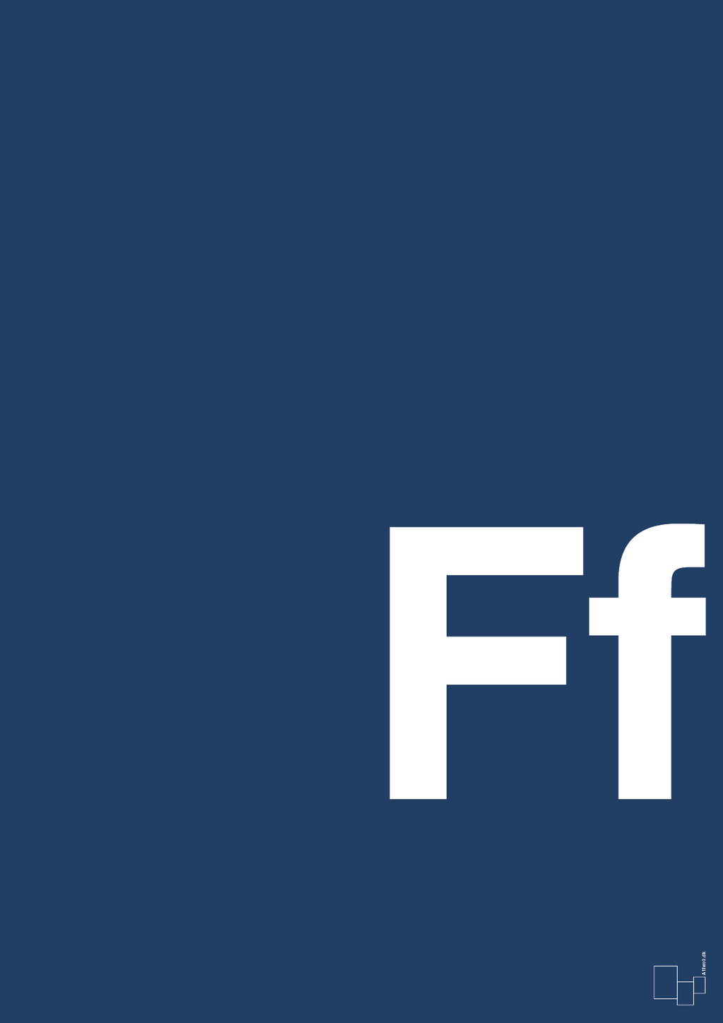 plakat: Bogstav Ff - lapis blue-Bogstaver-A1two3