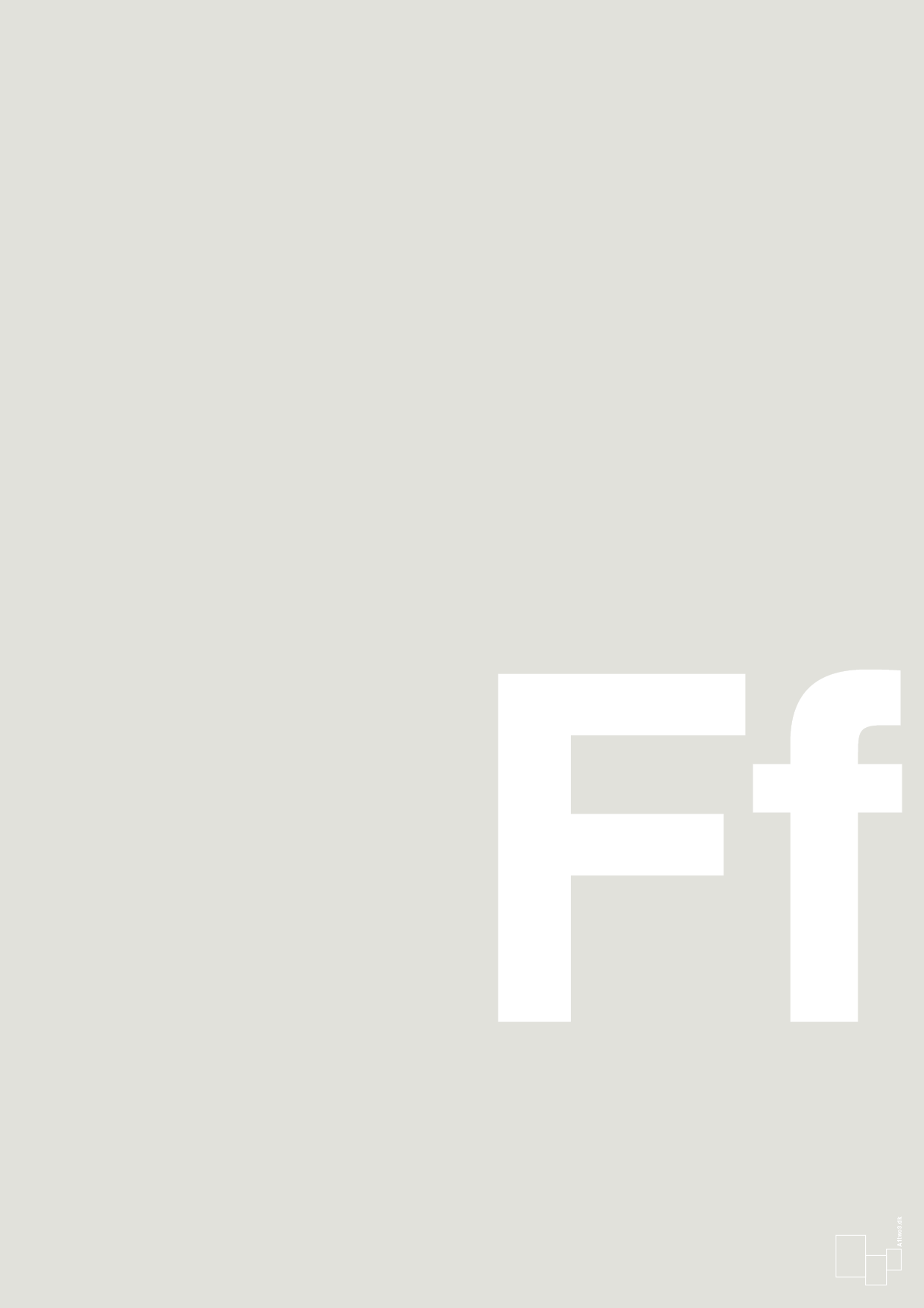 plakat: Bogstav Ff - painters white-Bogstaver-A1two3