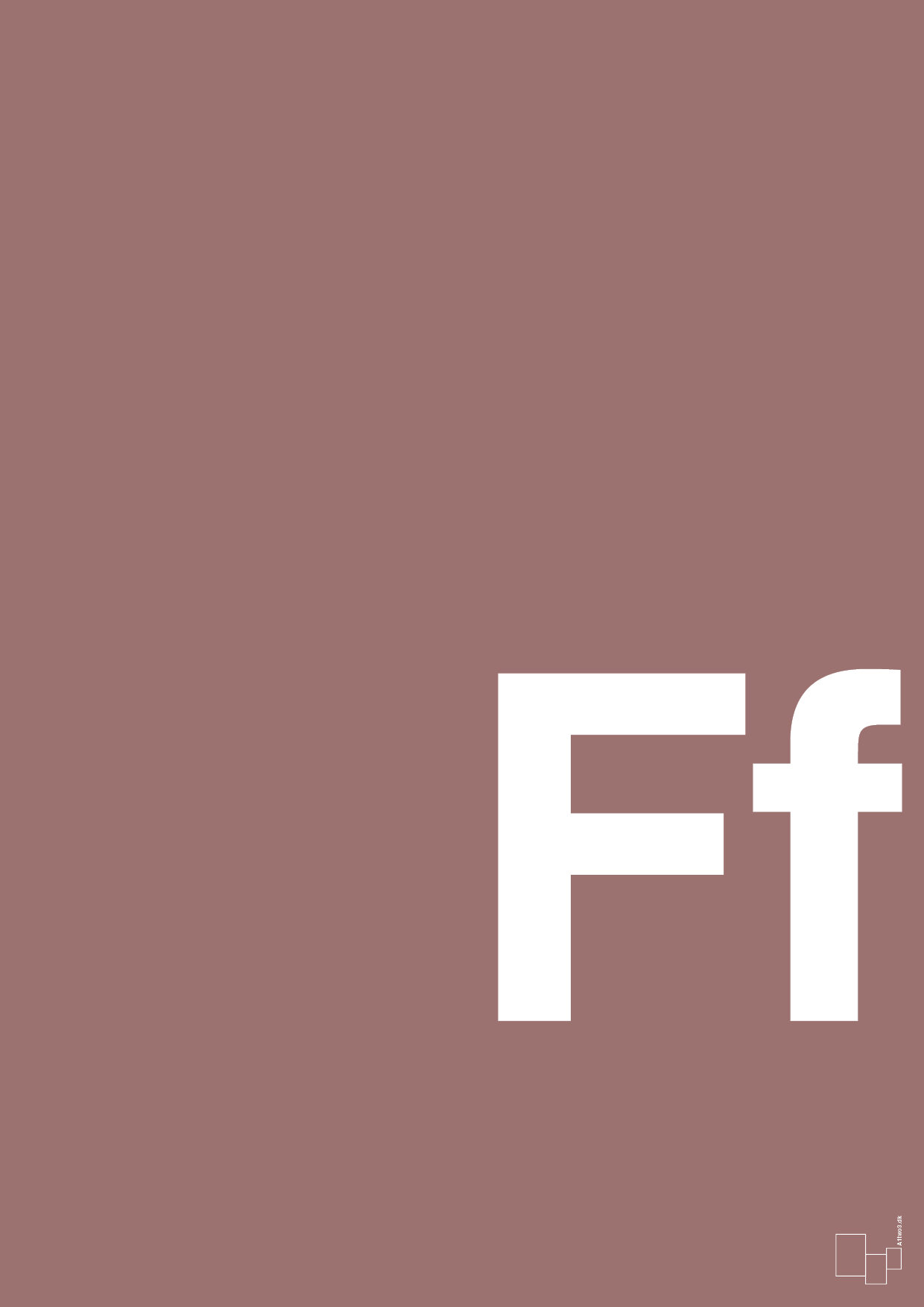 plakat: Bogstav Ff - plum-Bogstaver-A1two3
