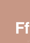 plakat: Bogstav Ff - powder-Bogstaver-A1two3